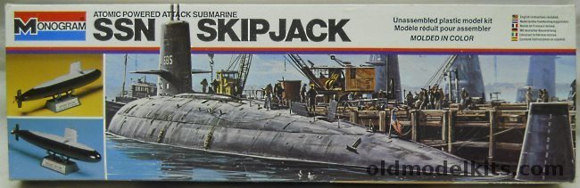 Monogram 1/228 SSN Skipjack Submarine SSN585, 3101 plastic model kit